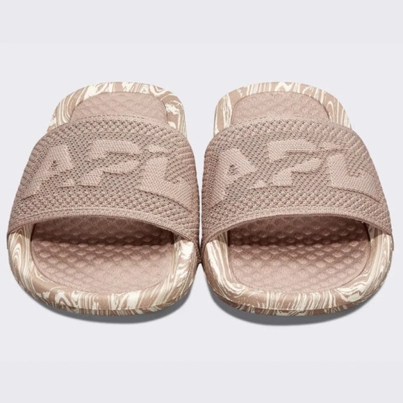 APL Big Logo TechLoom Knit Sport Slide Almond/Creme/Marble Women's 10 EU 41 New - Picture 6 of 6